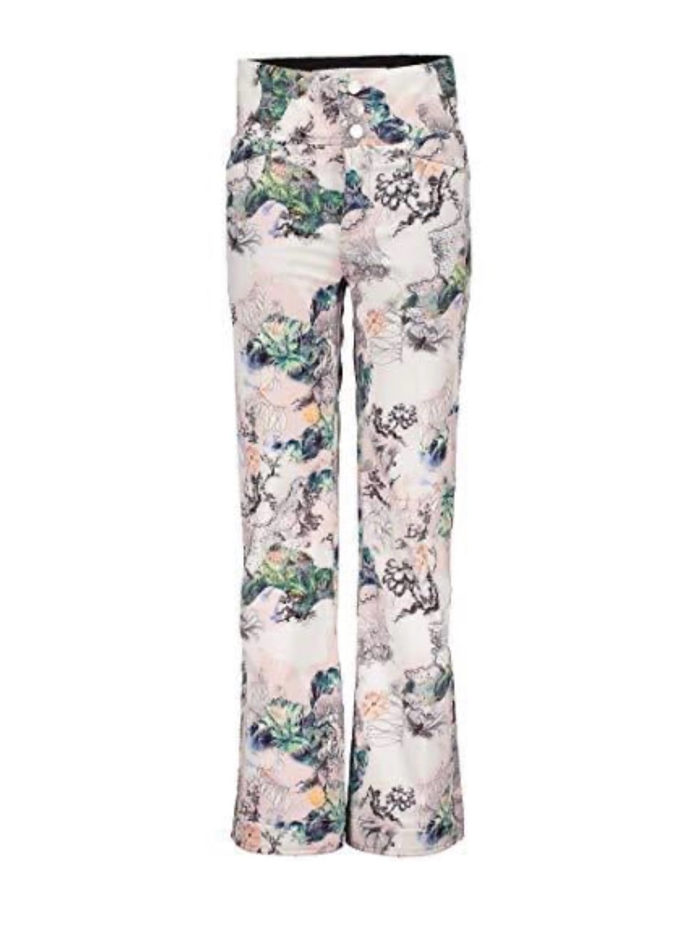 Girl's OBERMEYER Jolie Ski Snow Pants Tell Me A Story Floral Teen Large L 14-16
